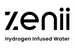 Logo of zenii hydrogen infused water on a white background